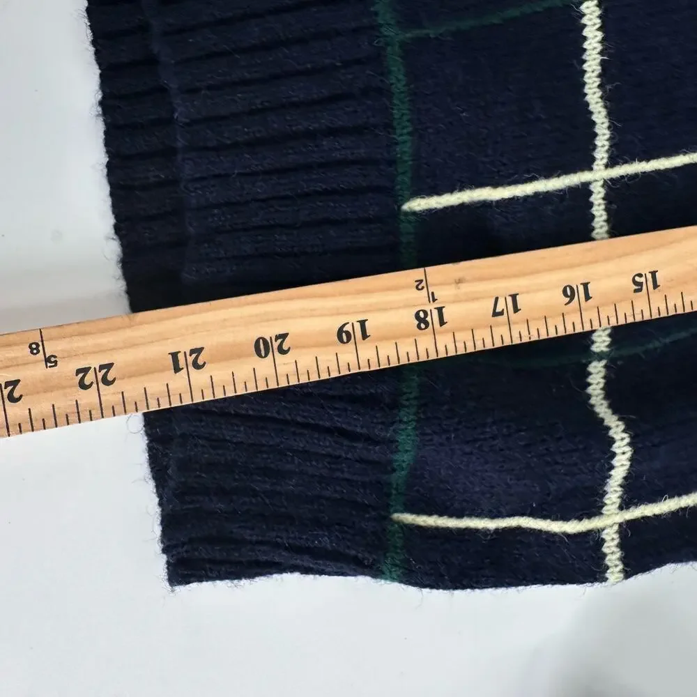 Garland Hong Kong‎ Dad Style Dark Blue Grid Check Pattern Sweater Adult Window